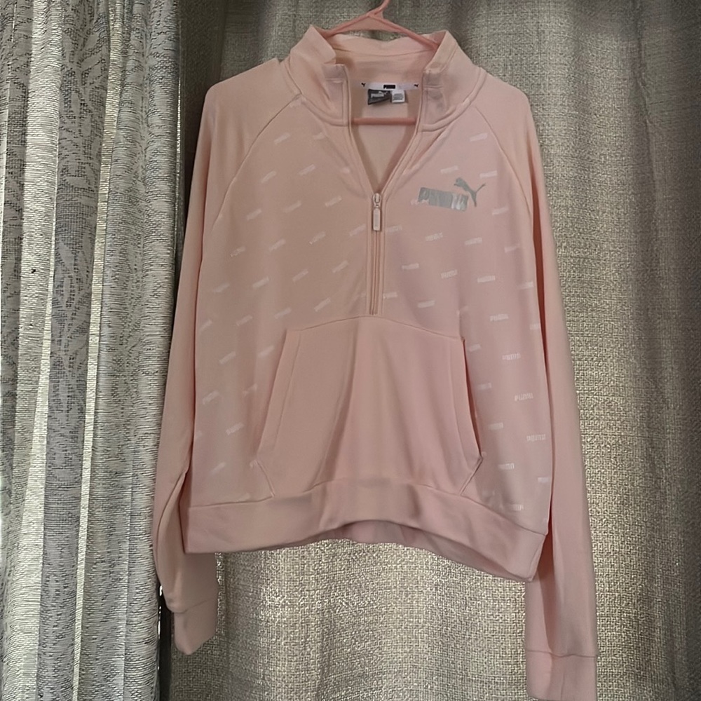Puma logo half zip pullover